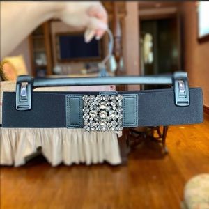 BCBG Max Azria Belt with Crystal Embellishment